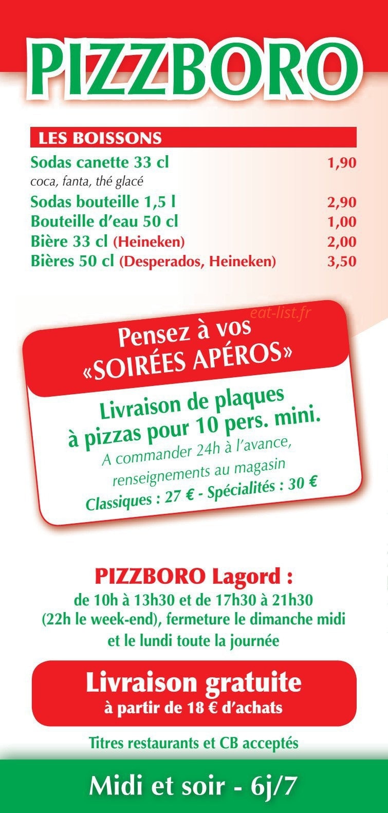 Pizzboro — carte page 6