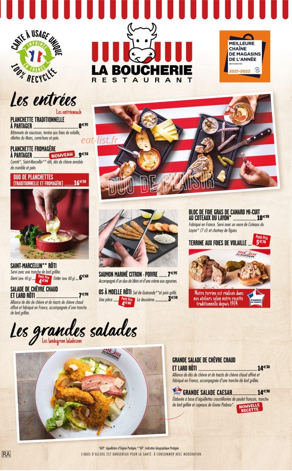 La Boucherie — carte page 1