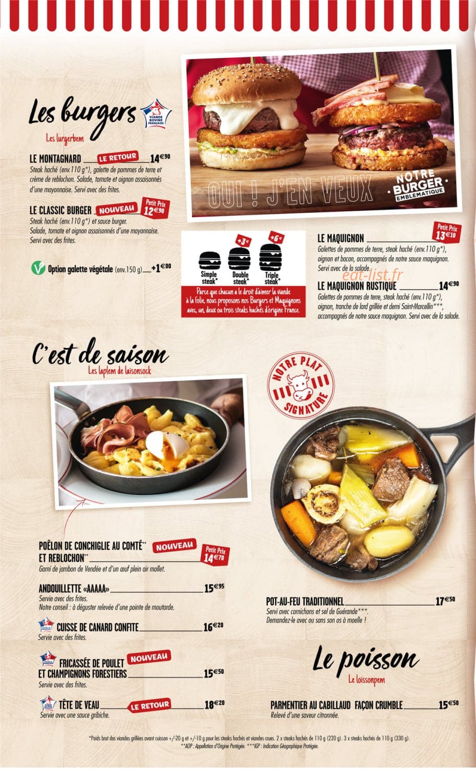 La Boucherie — carte page 2