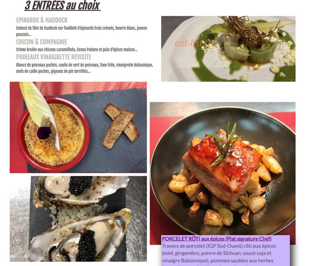 La table du chef Corvez — carte page 1