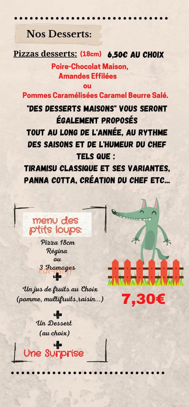 O'Livyo Pizzas — carte page 5