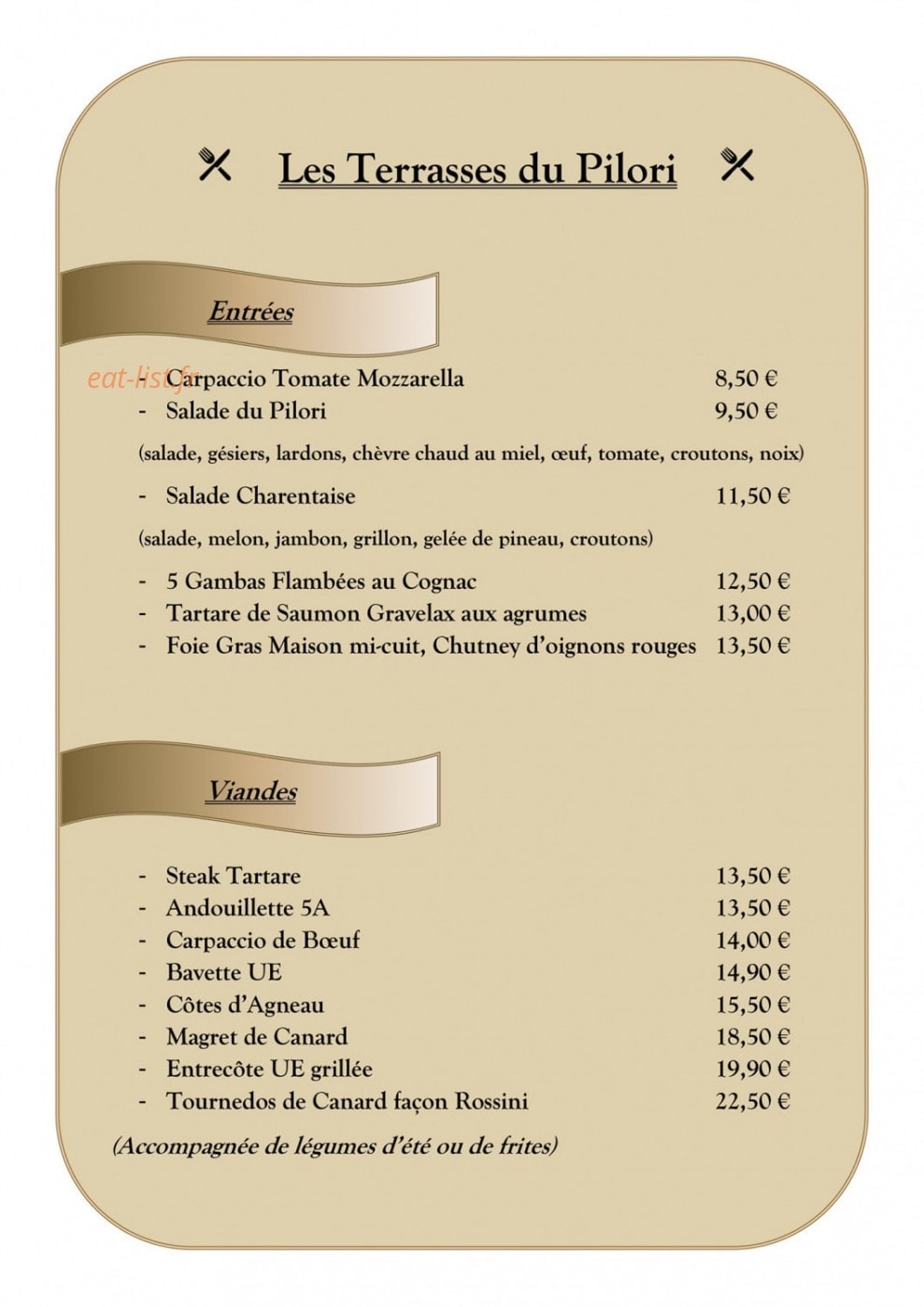 Les Terrasses Du Pilori — carte page 1