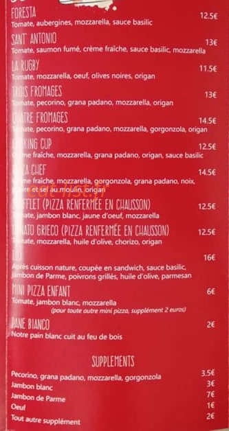 Pizza Julia — carte page 3