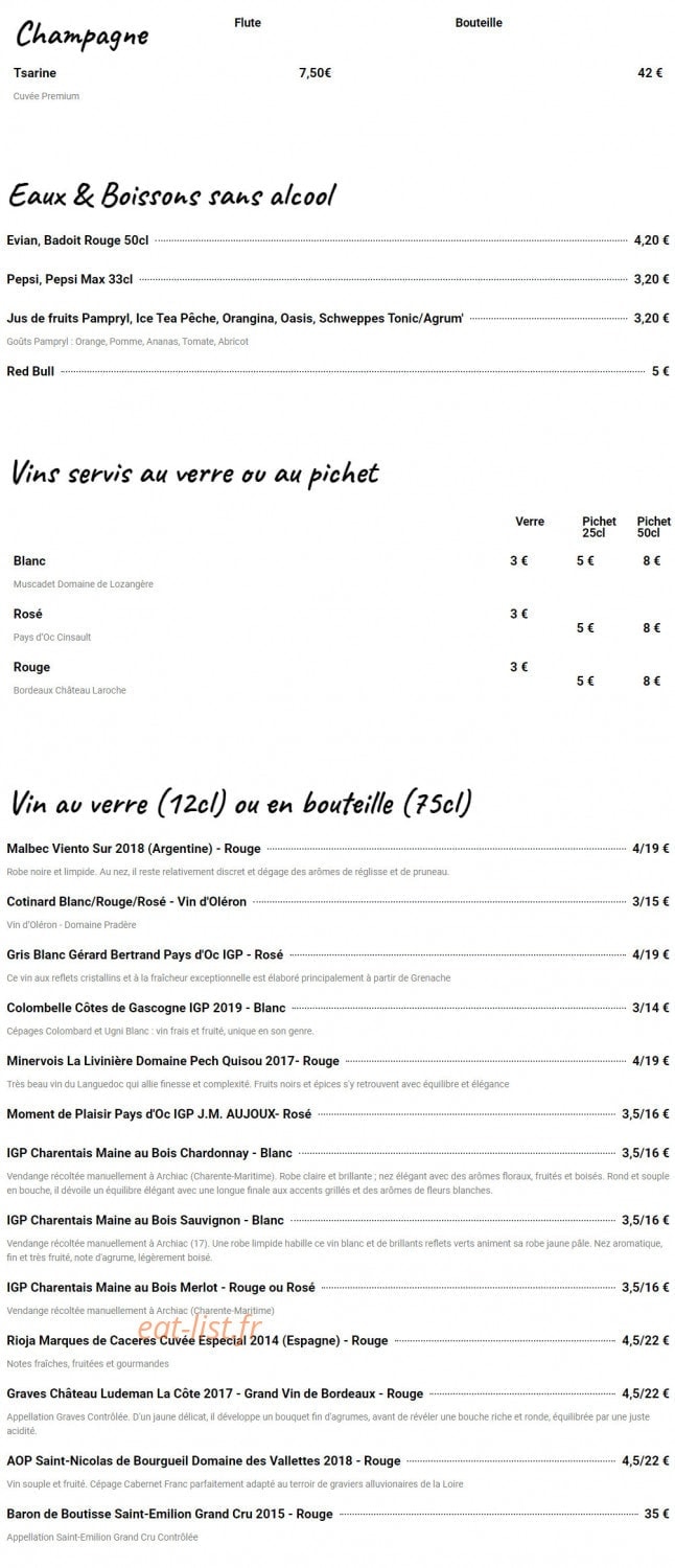 L'Echoppe — carte page 5