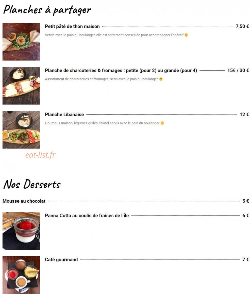 L'Echoppe — carte page 2