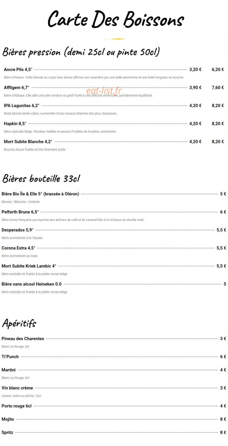 L'Echoppe — carte page 4