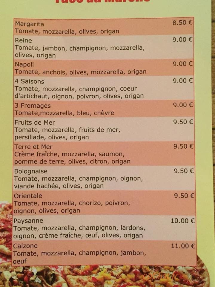 Le Domino's — carte page 1