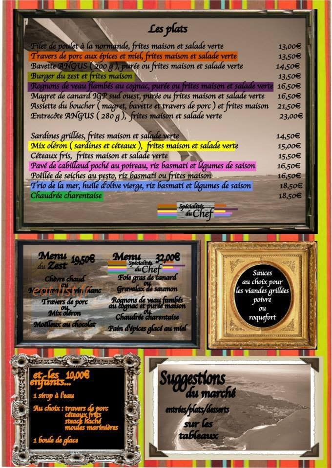 Le zest — carte page 3