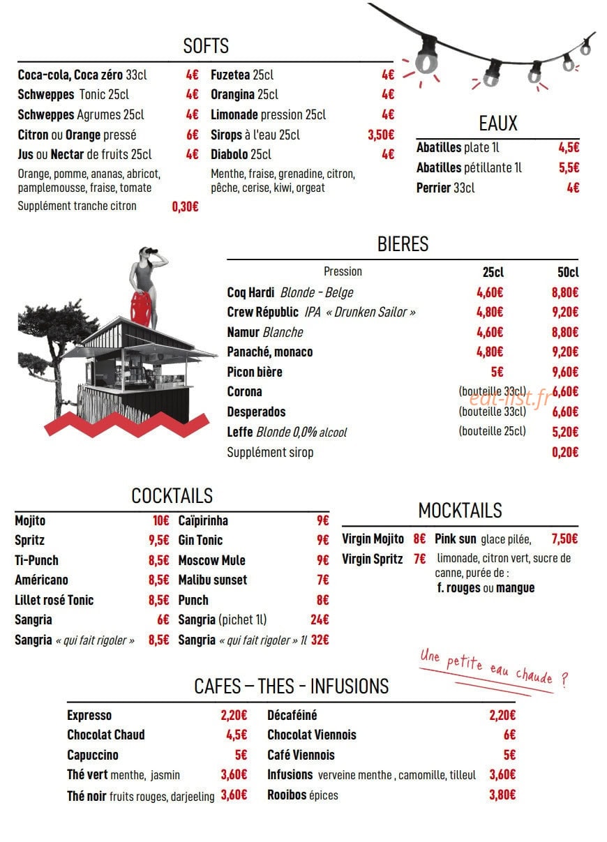 A  la Plage — carte page 4