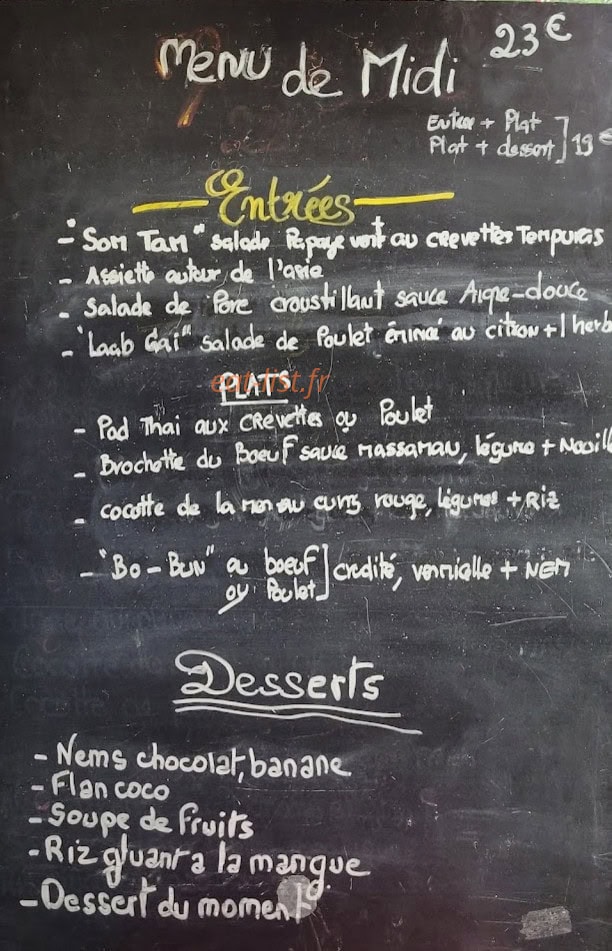 Boon mee — carte page 1