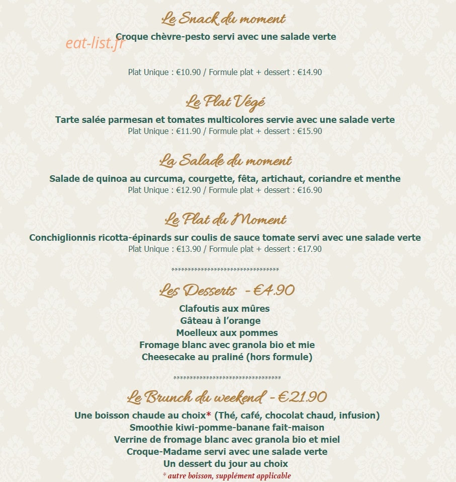 Chez Mika — carte page 1