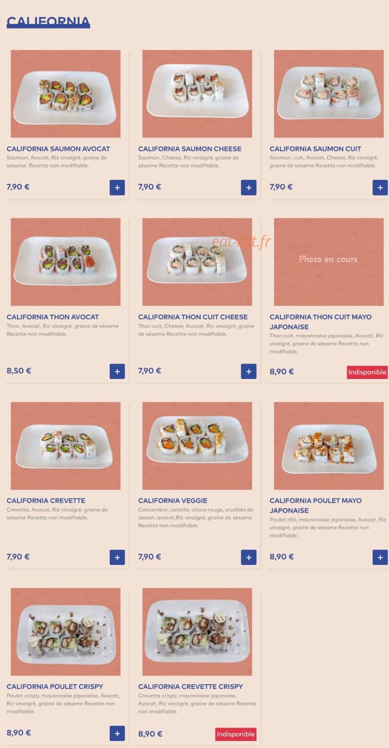 ImaSushis — carte page 3