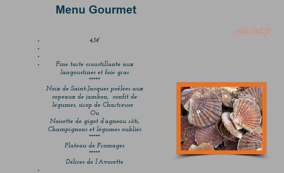 L 'Avocette — carte page 3