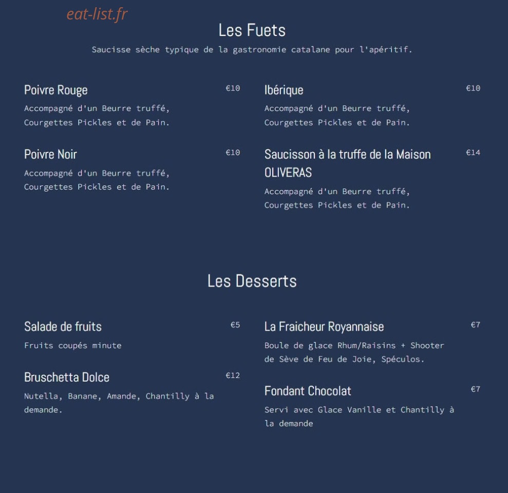 La Baraka Royan — carte page 3