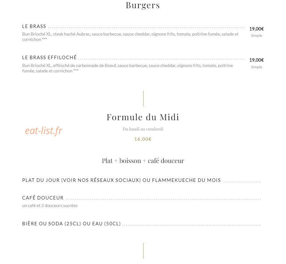La Brass — carte page 6