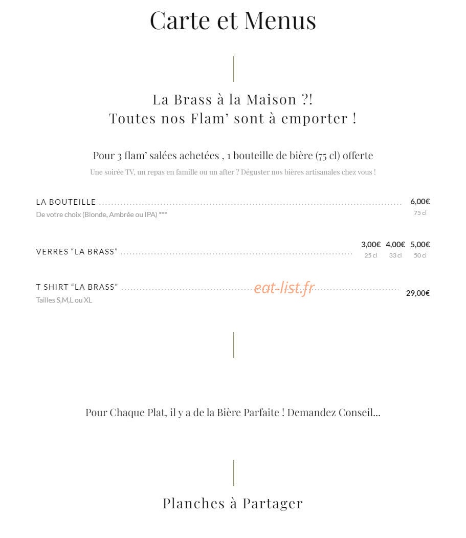 La Brass — carte page 2