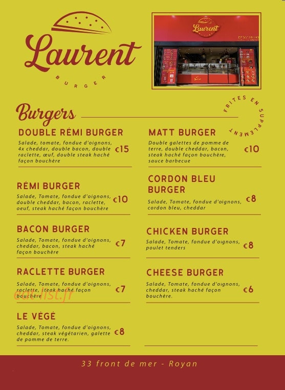 Laurent Burger — carte page 1