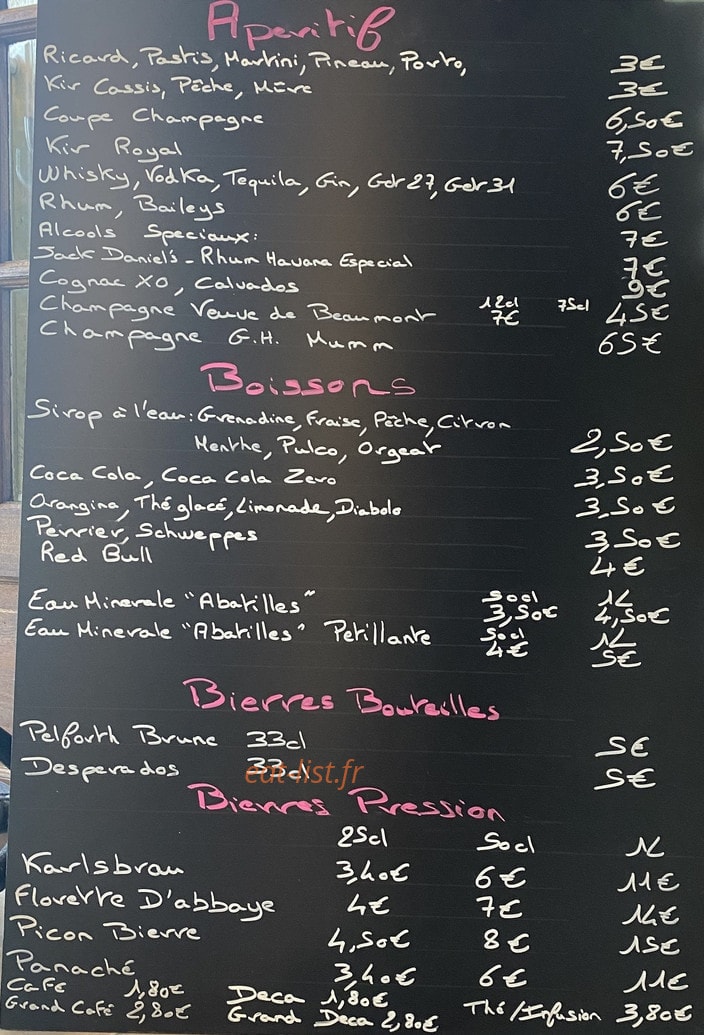 Le Bistro Royannais — carte page 3