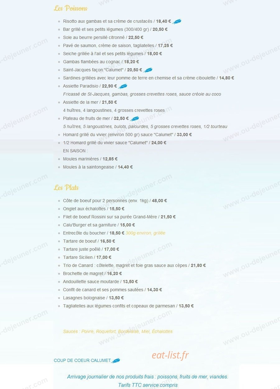 Le Calumet — carte page 3