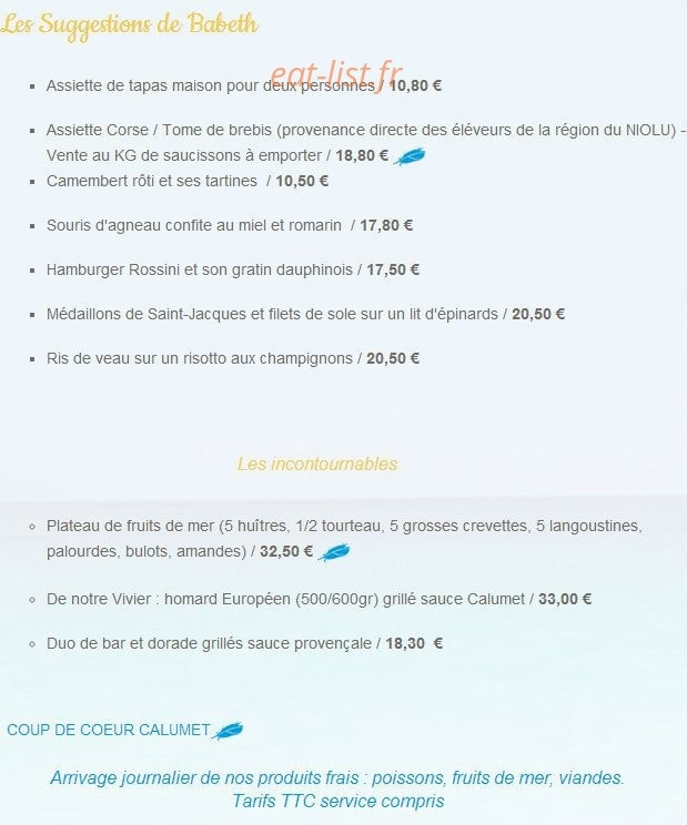 Le Calumet — carte page 2