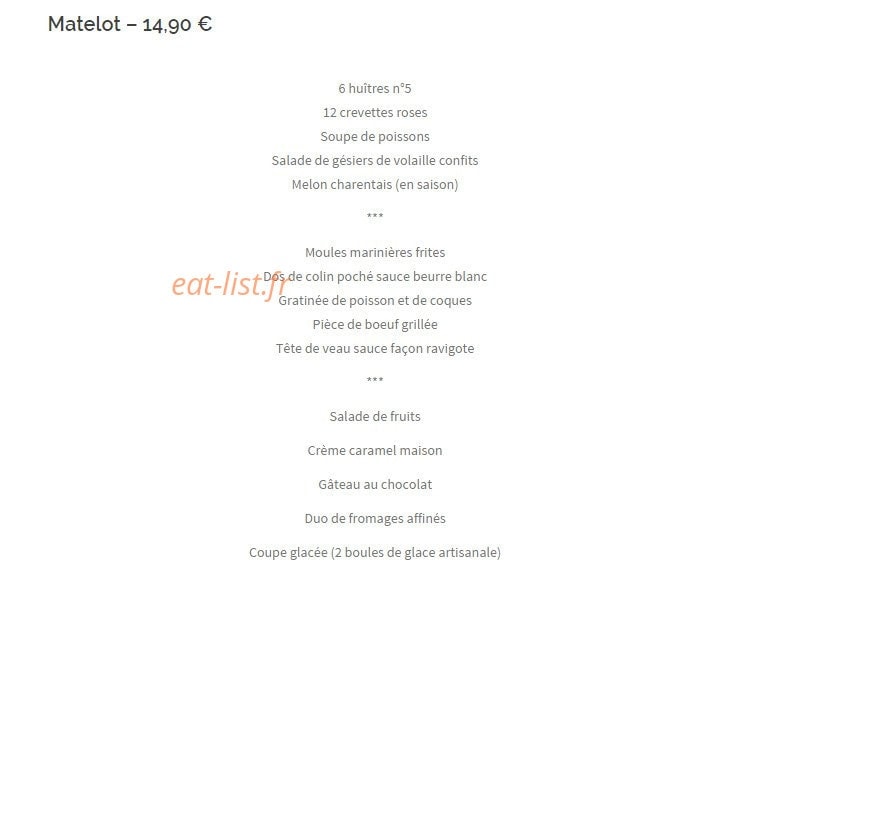 Le Carrelet — carte page 2