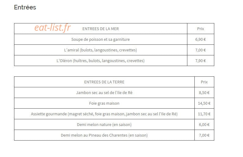 Le Carrelet — carte page 5