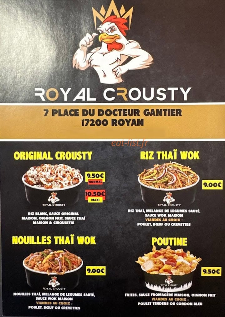 Royal Crousty — carte page 1