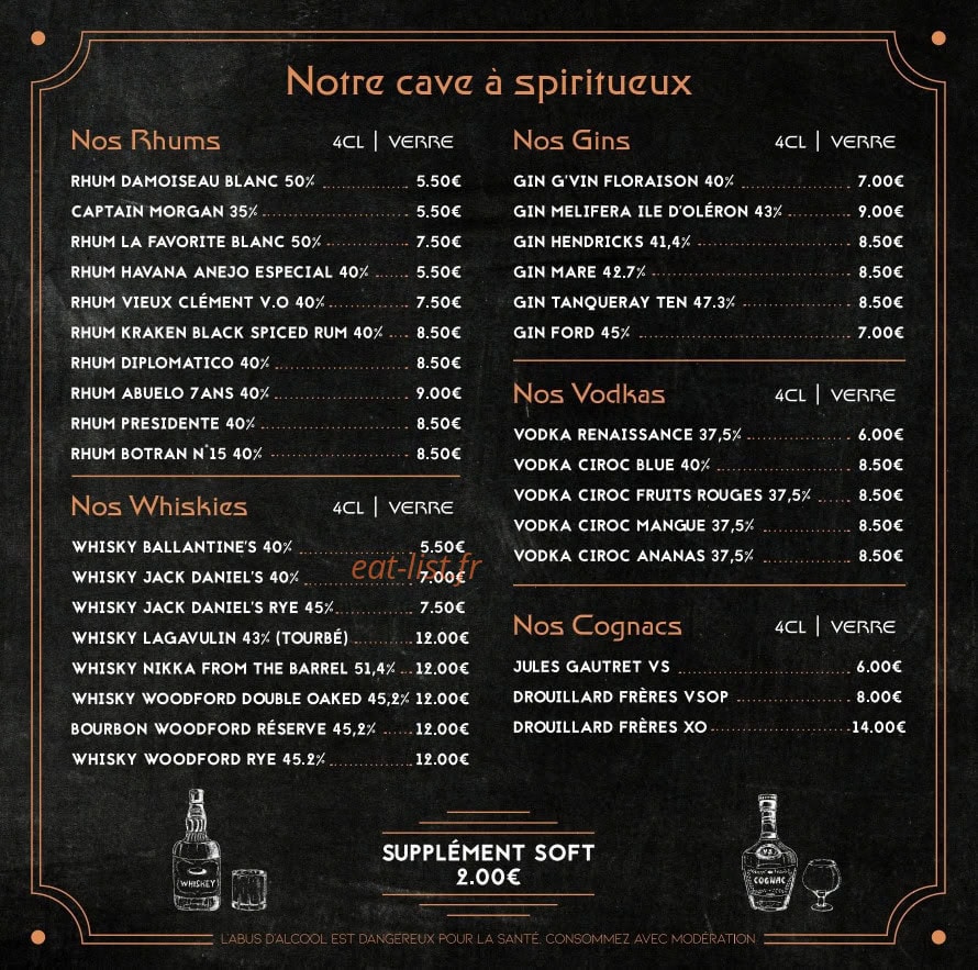 The Copper — carte page 6