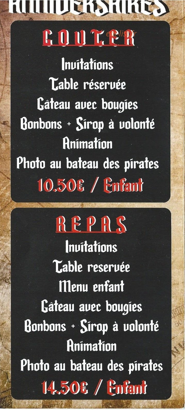 Pirate parc — carte page 1