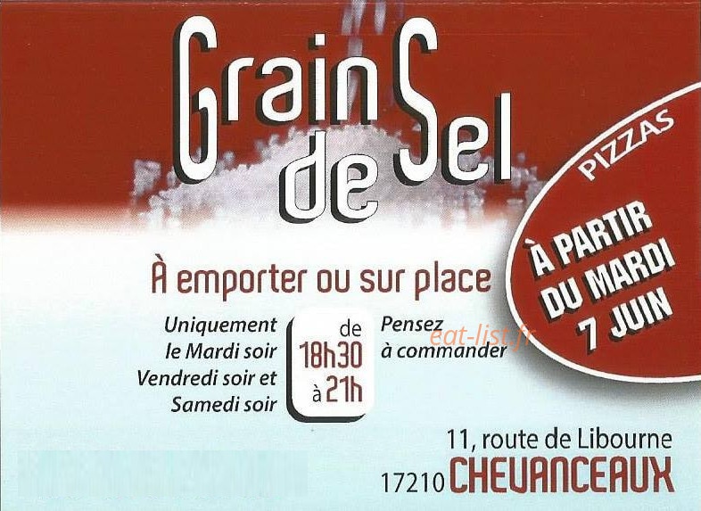 Grain De Sel — carte page 1