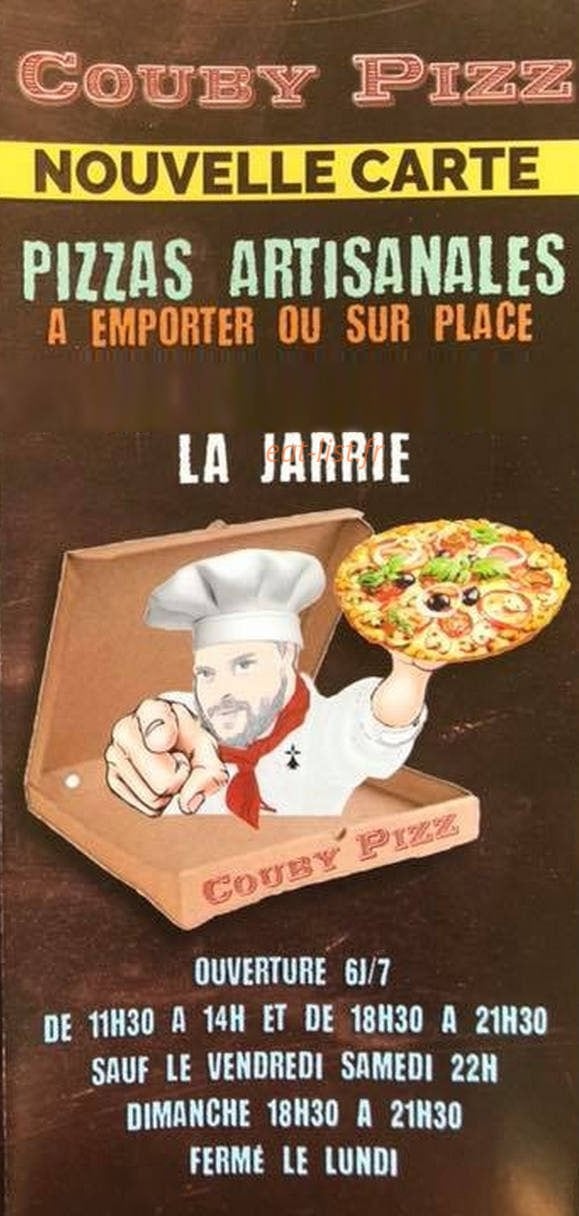 Couby pizz — carte page 1