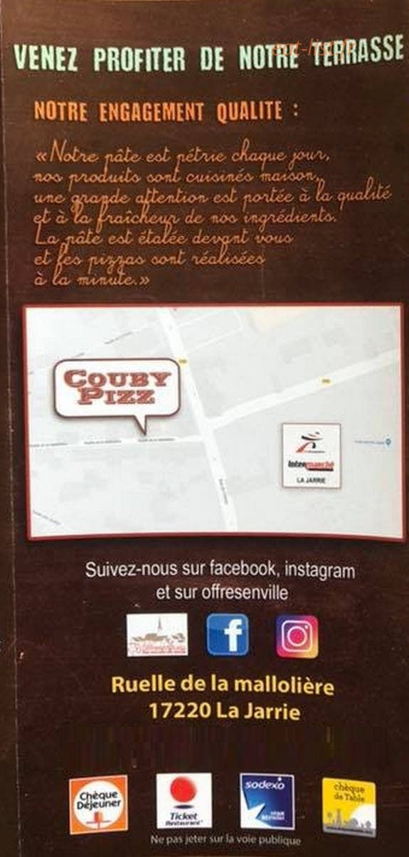 Couby pizz — carte page 8
