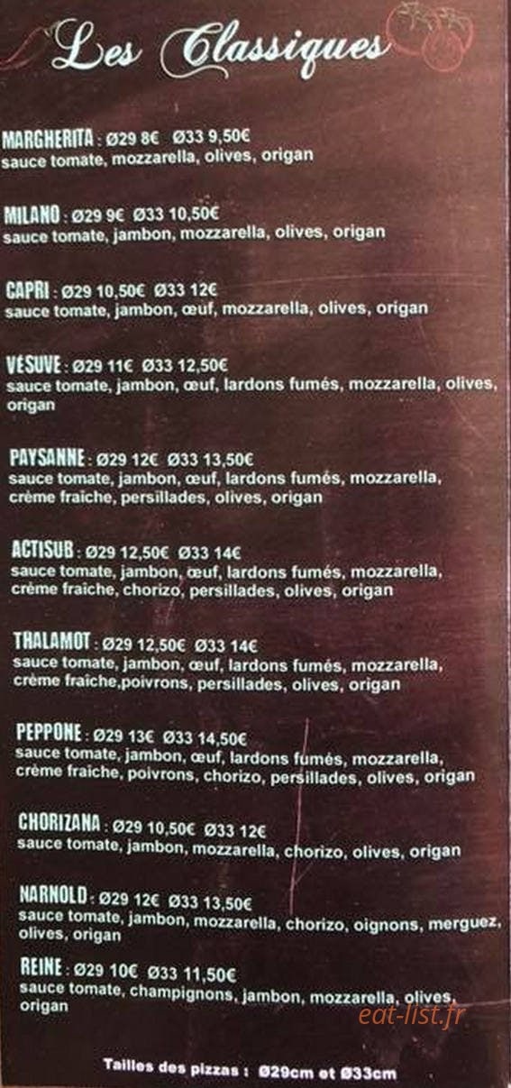 Couby pizz — carte page 2