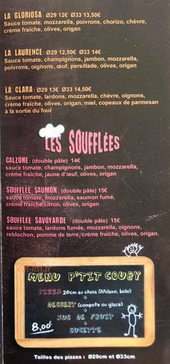 Couby pizz — carte page 5