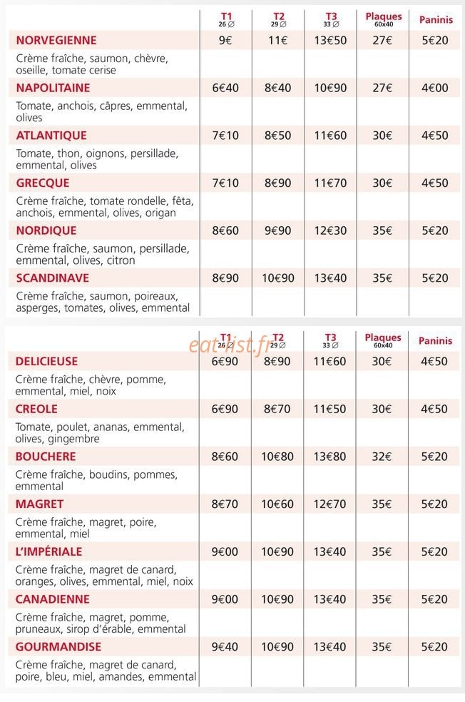 La Pizza Solinoise — carte page 2