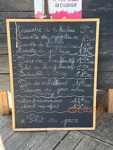 Carte et menu de Au bout du port à Marans — Les plats
