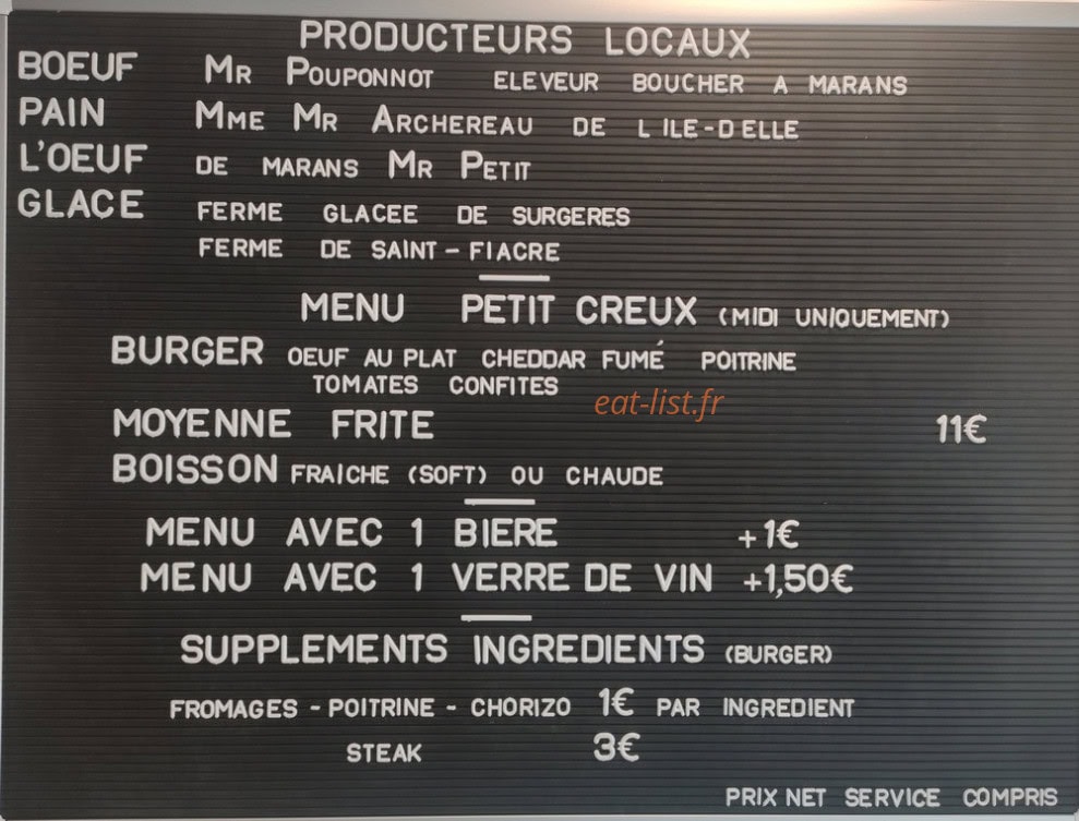Au Burger Voyageur — carte page 3