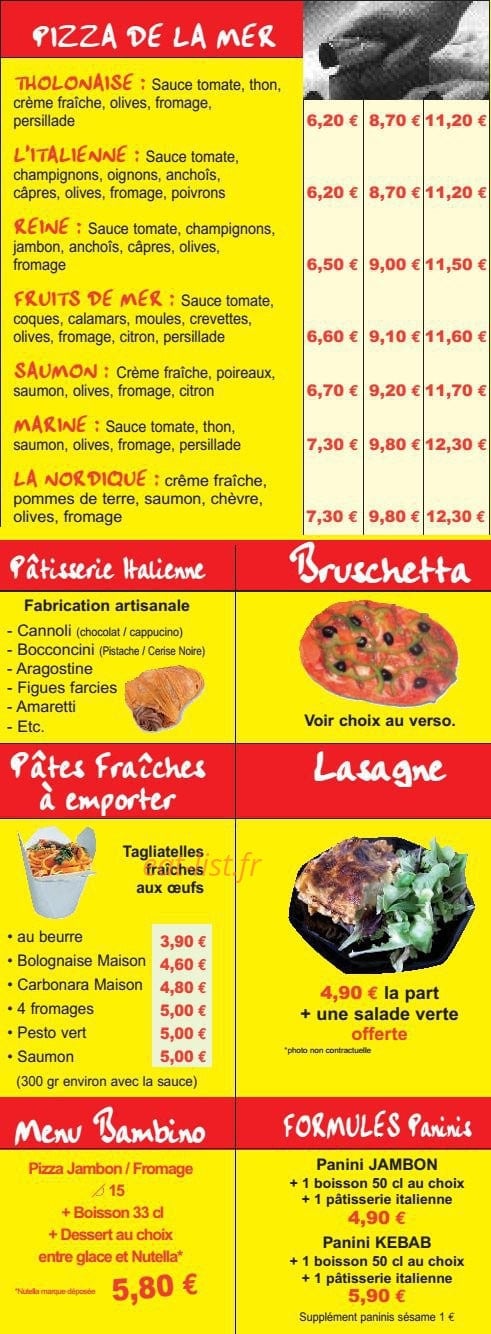 Délice Pizza — carte page 6