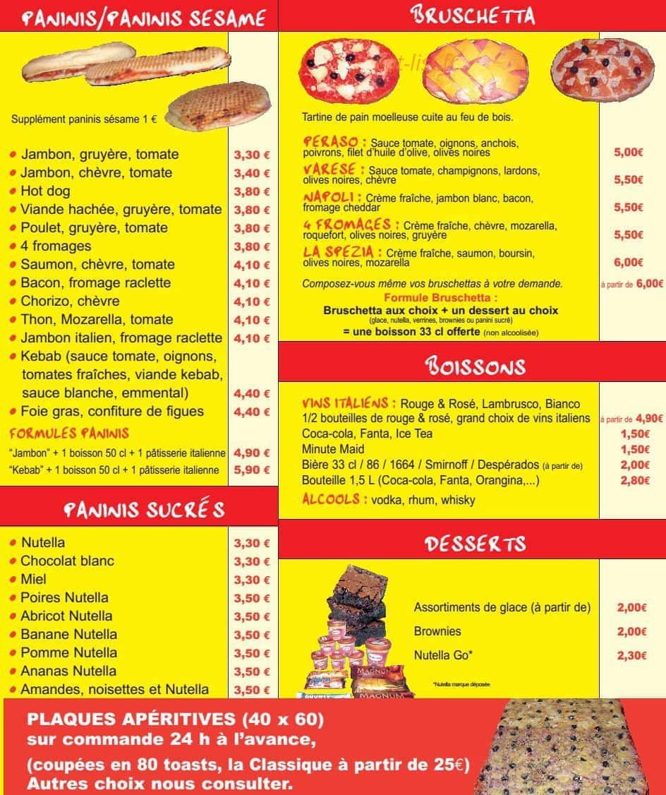 Délice Pizza — carte page 7