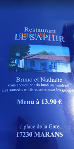 Le saphir — carte page 1