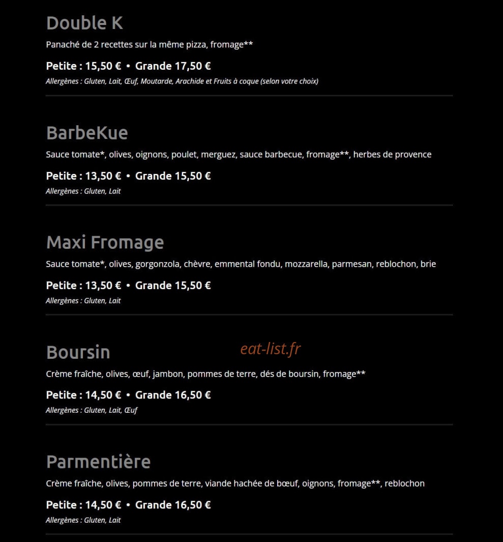 Kpizz — carte page 6