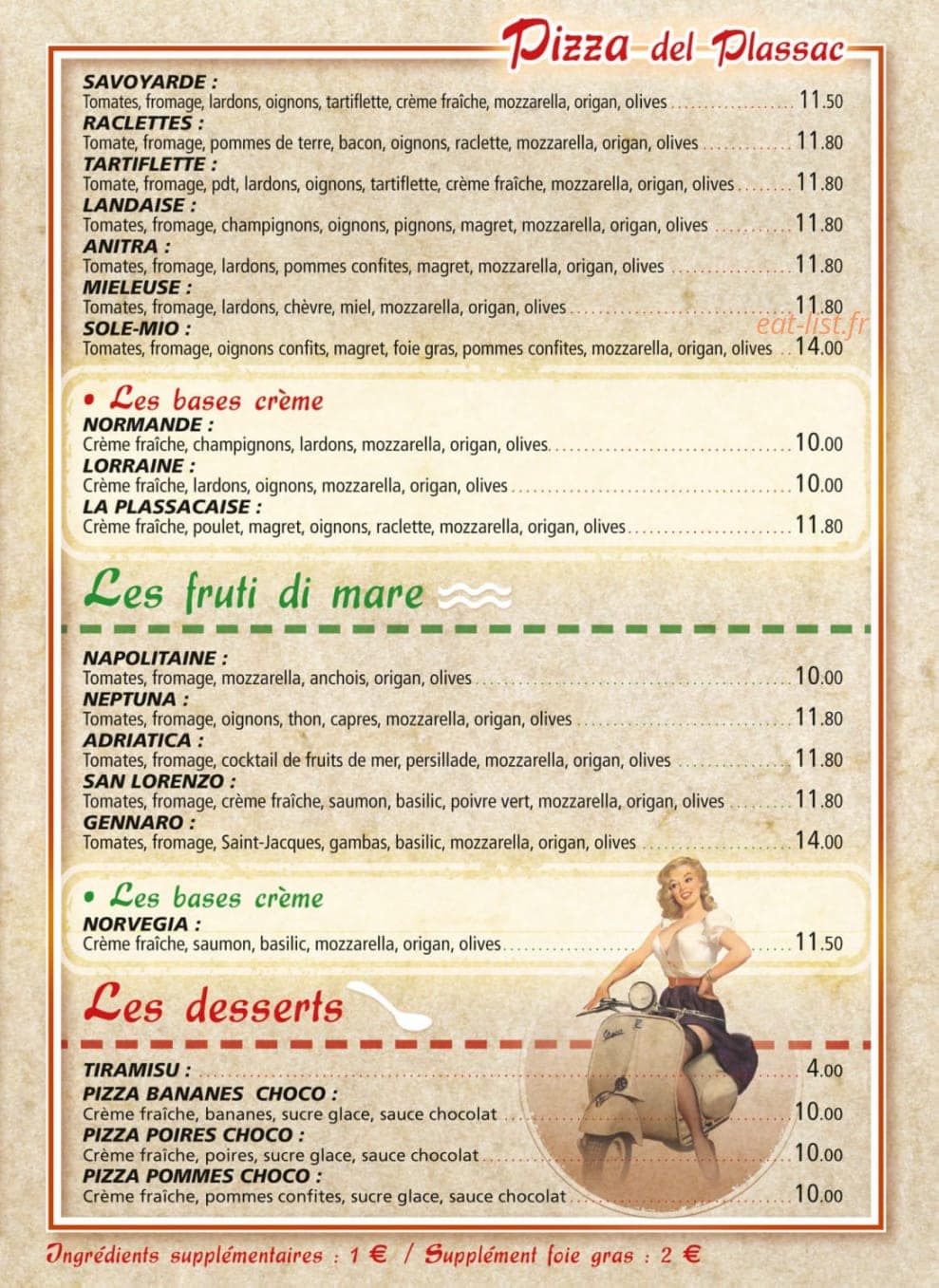 Pizza del plassac — carte page 2