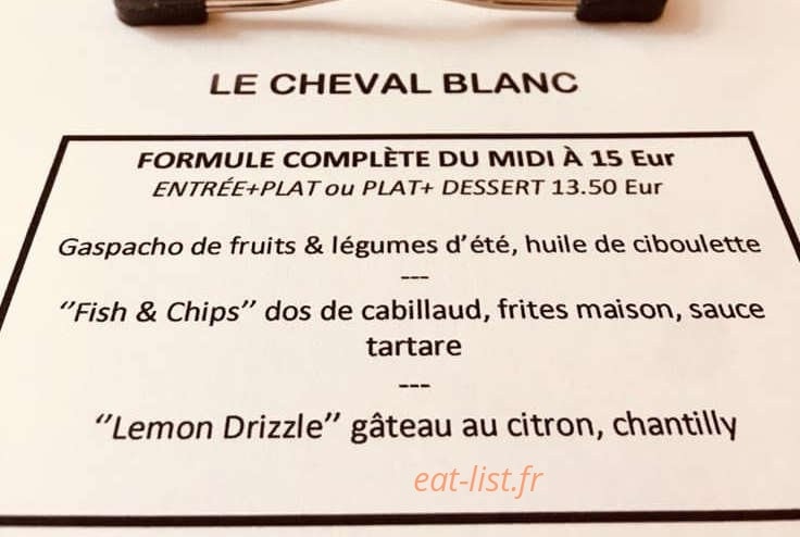 Le Cheval Blanc — carte page 1
