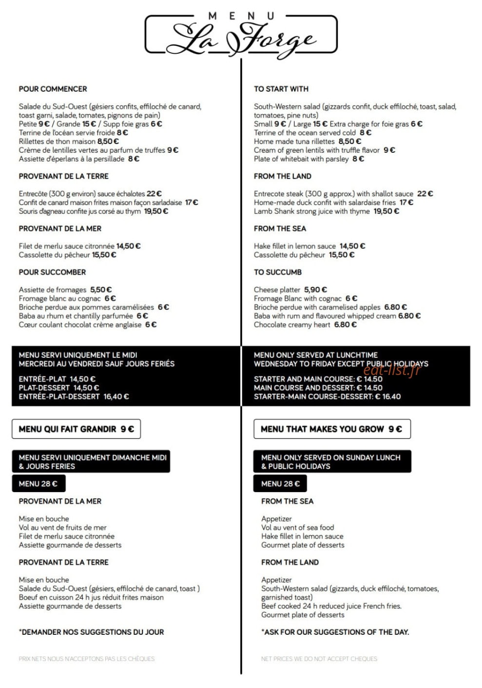 La Forge — carte page 1