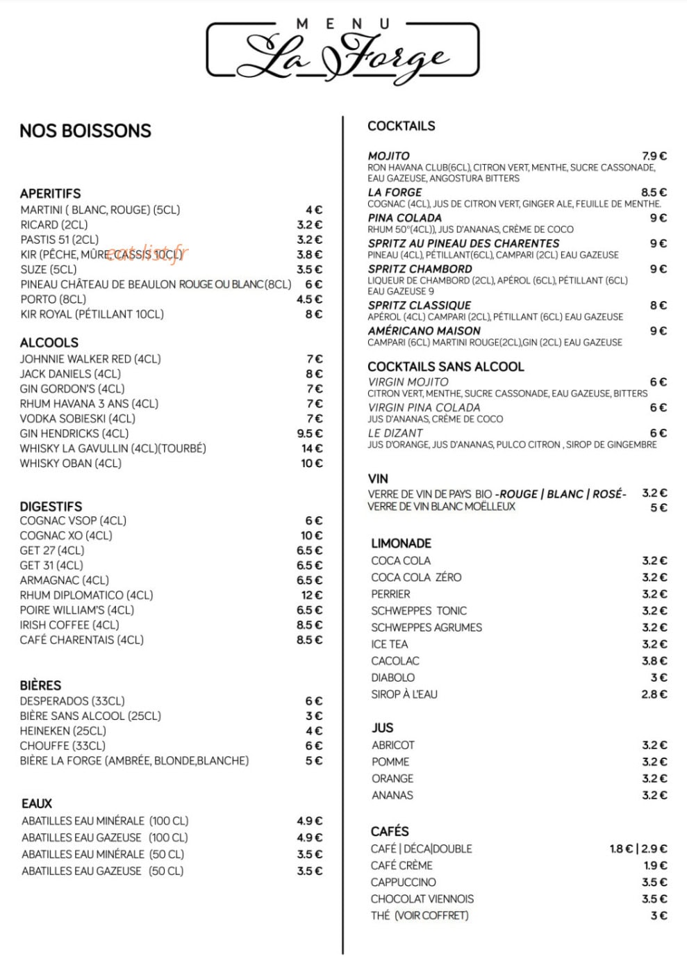 La Forge — carte page 2