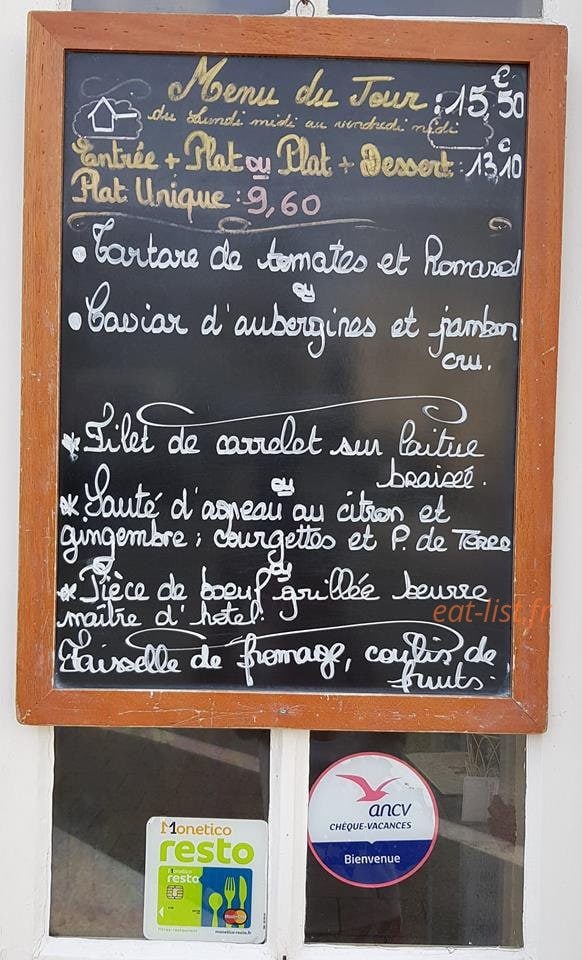 Auberge De L'arnoult — carte page 1