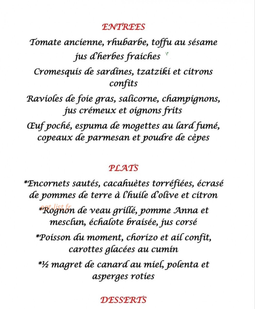 Le Grain de Sel — carte page 1