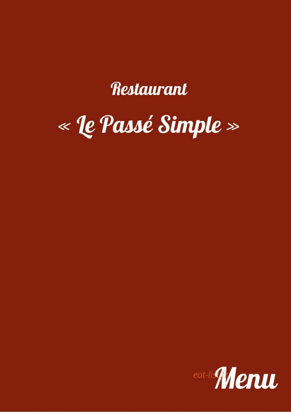 Le passé simple — carte page 1