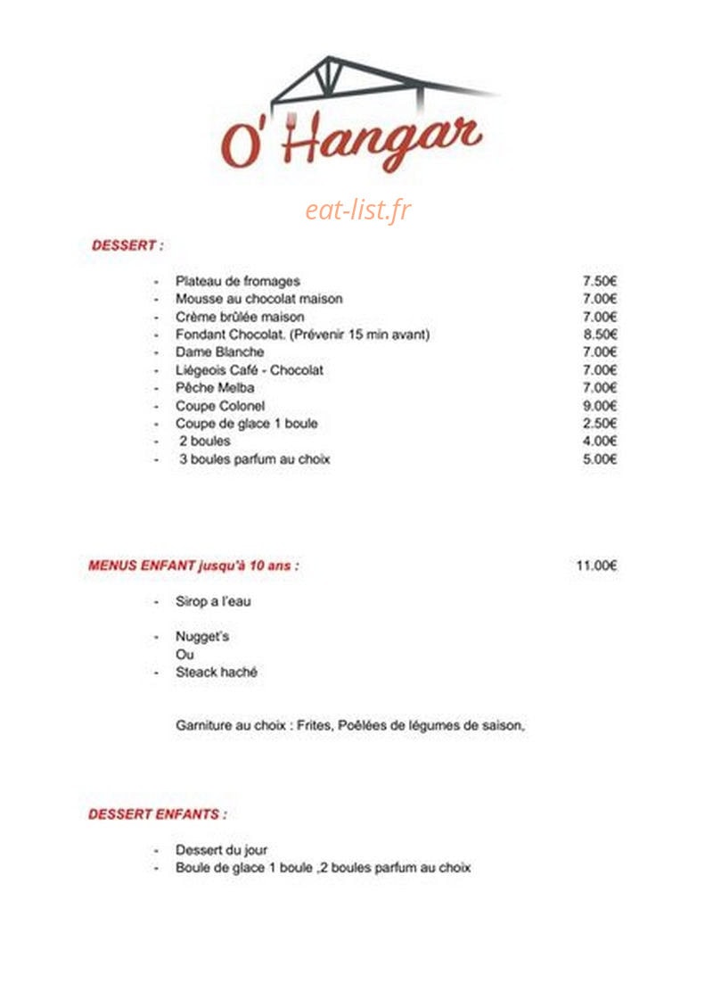 O'Hangar — carte page 2