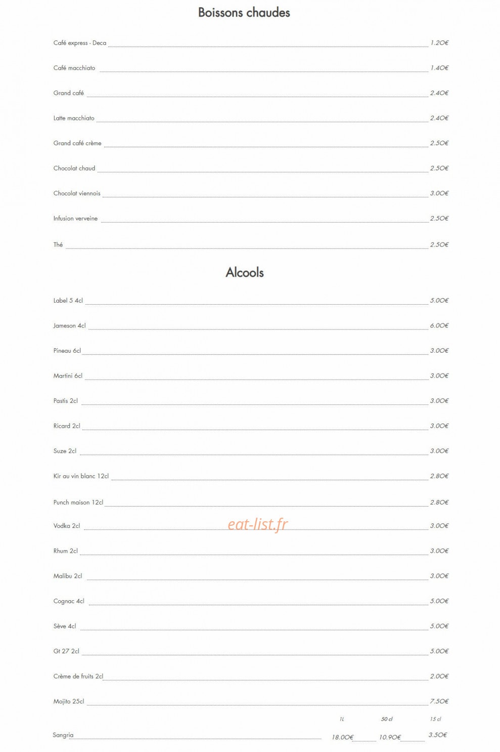 Auberge du Lac — carte page 6